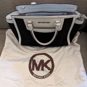 Michael Kors Canvas with Leather Trim Satchel